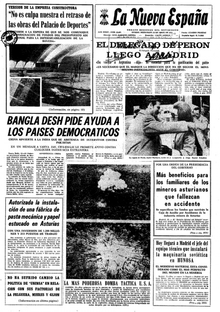 Portada Miércoles 14 de  de 1971