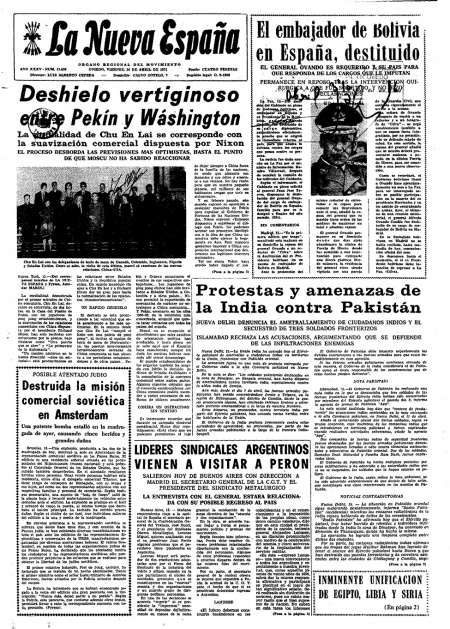 Portada Viernes 16 de  de 1971