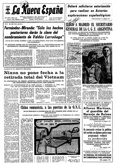 Portada Domingo 18 de  de 1971