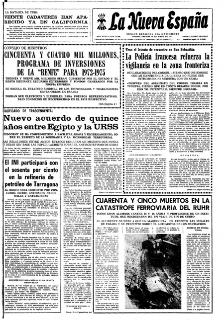 Portada Sábado 29 de  de 1971
