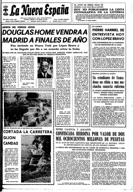 Portada Sábado 5 de  de 1971