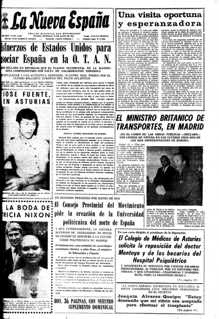 Portada Domingo 13 de  de 1971
