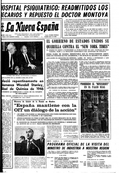 Portada Miércoles 16 de  de 1971