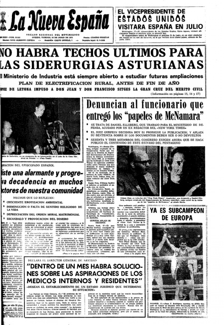 Portada Viernes 18 de  de 1971