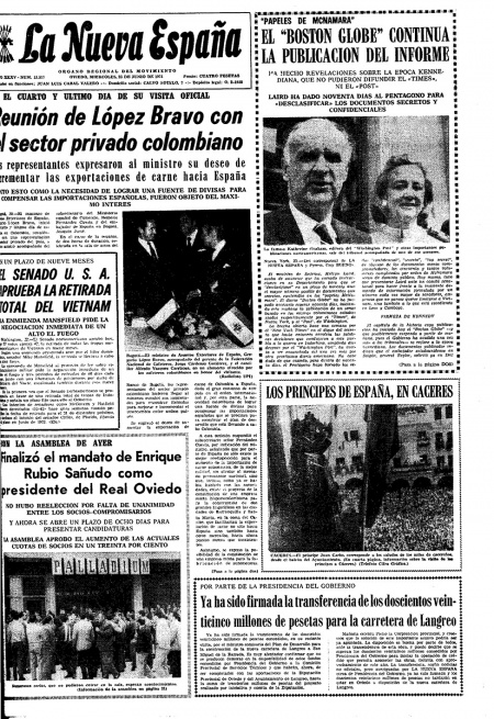 Portada Miércoles 23 de  de 1971