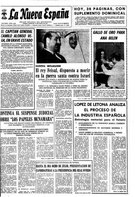 Portada Domingo 27 de  de 1971