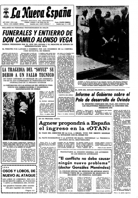 Portada Sábado 3 de  de 1971