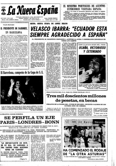 Portada Martes 6 de  de 1971