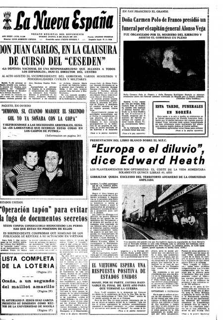 Portada Jueves 8 de  de 1971