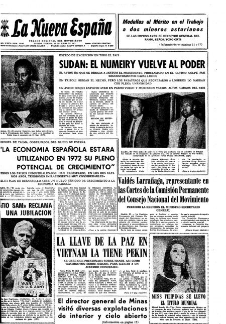 Portada Viernes 23 de  de 1971