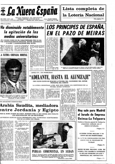 Portada Miércoles 28 de  de 1971