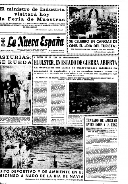 Portada Martes 10 de  de 1971