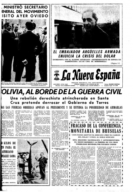 Portada Sábado 21 de  de 1971