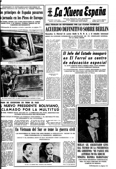 Portada Martes 24 de  de 1971