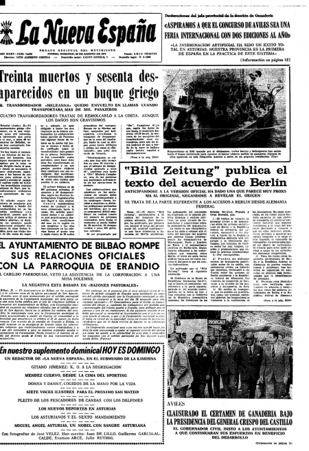 Portada Domingo 29 de  de 1971