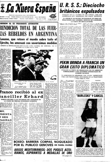 Portada Domingo 10 de Octubre de 1971