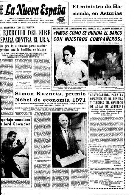 Portada Sábado 16 de Octubre de 1971
