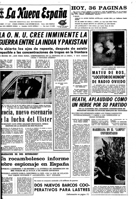 Portada Domingo 17 de Octubre de 1971