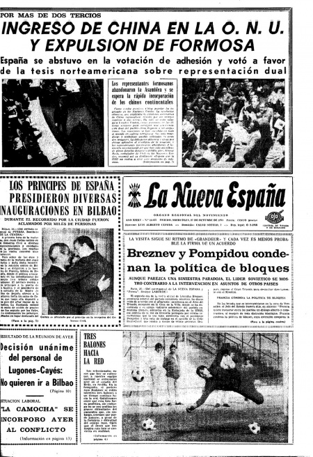Portada Miércoles 27 de Octubre de 1971
