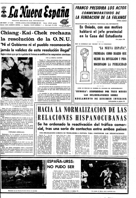 Portada Jueves 28 de Octubre de 1971