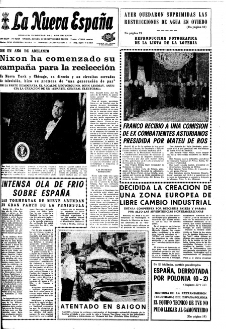 Portada Jueves 11 de Noviembre de 1971