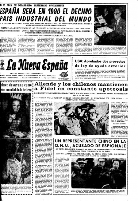 Portada Viernes 12 de Noviembre de 1971