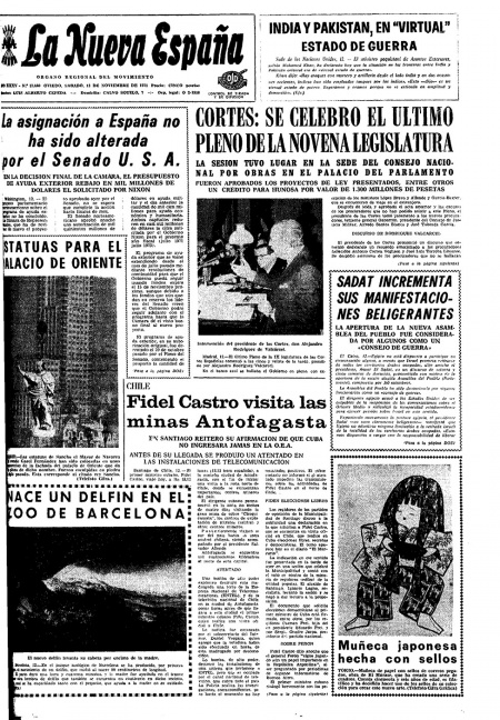 Portada Sábado 13 de Noviembre de 1971