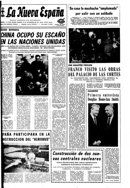 Portada Martes 16 de Noviembre de 1971