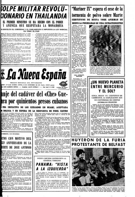 Portada Jueves 18 de Noviembre de 1971