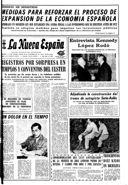 Portada Sábado 20 de Noviembre de 1971