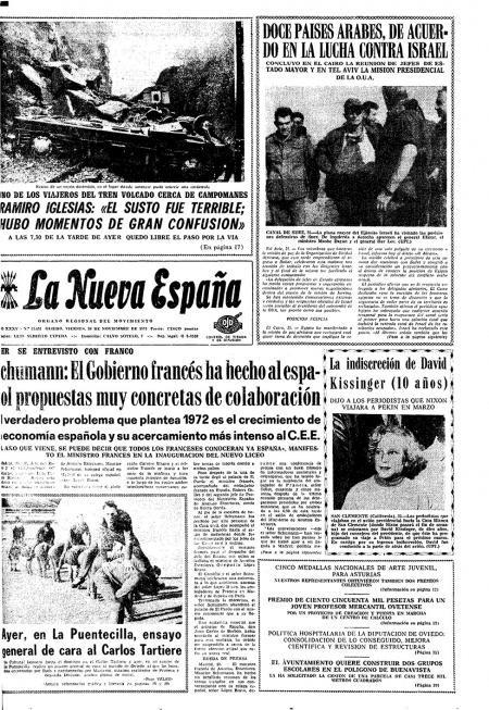 Portada Viernes 26 de Noviembre de 1971