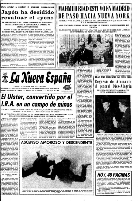 Portada Domingo 28 de Noviembre de 1971