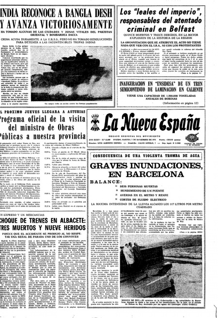 Portada Martes 7 de Diciembre de 1971