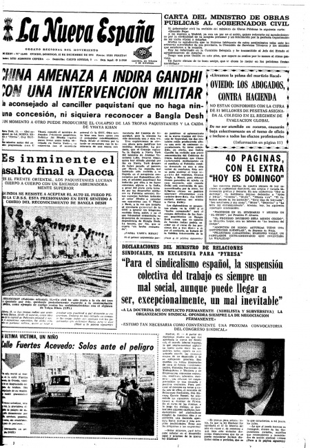 Portada Domingo 12 de Diciembre de 1971
