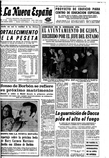 Portada Jueves 16 de Diciembre de 1971