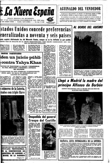 Portada Miércoles 22 de Diciembre de 1971