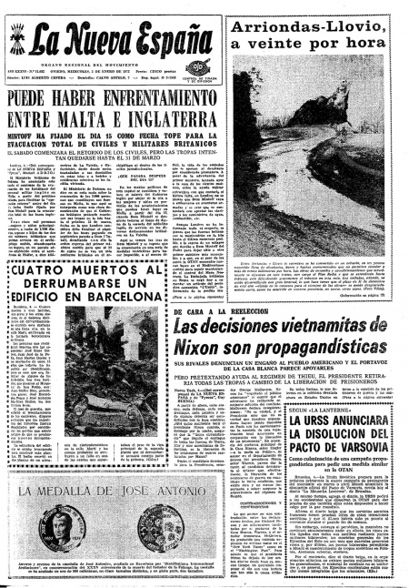 Portada Miércoles 5 de  de 1972