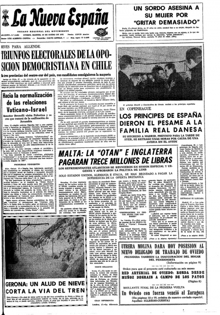 Portada Martes 18 de  de 1972