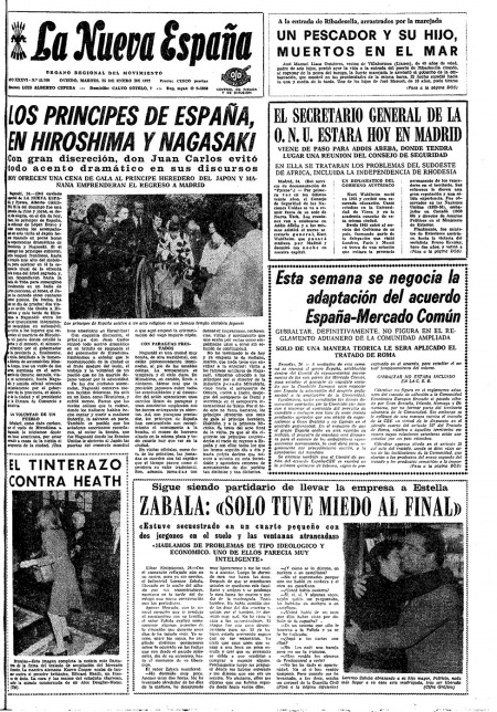 Portada Martes 25 de  de 1972