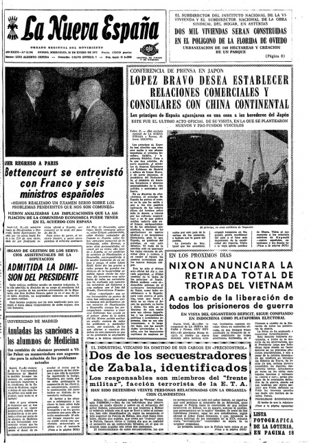 Portada Miércoles 26 de  de 1972