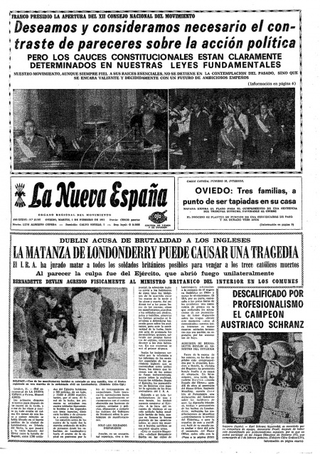 Portada Martes 1 de  de 1972