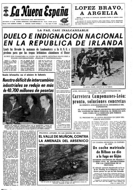 Portada Miércoles 2 de  de 1972