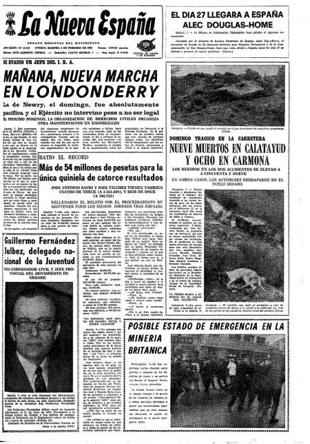Portada Martes 8 de  de 1972