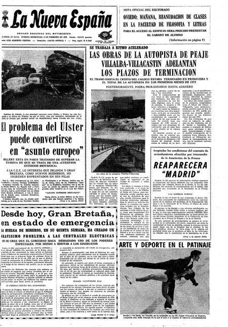 Portada Miércoles 9 de  de 1972