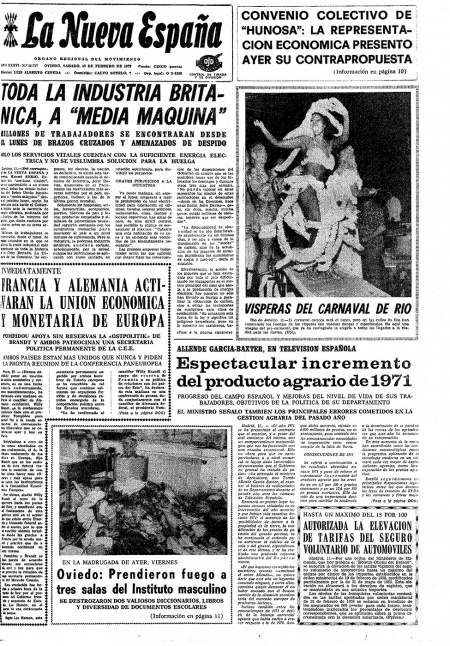 Portada Sábado 12 de  de 1972
