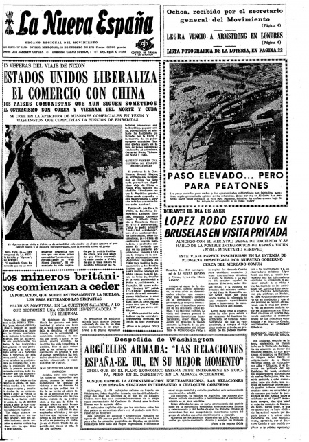 Portada Miércoles 16 de  de 1972