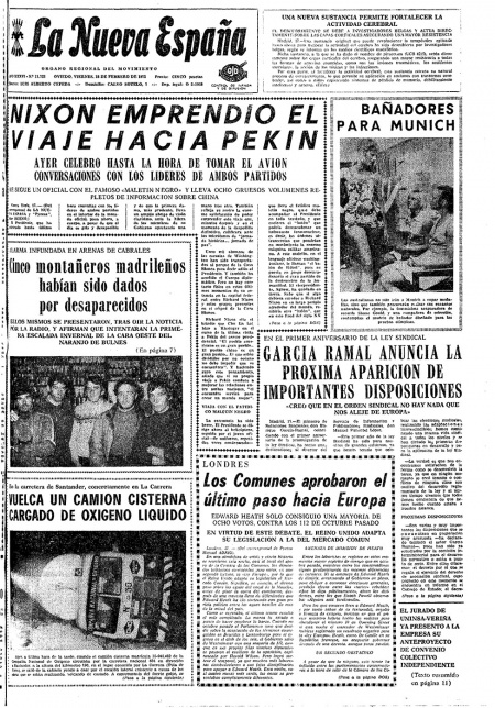 Portada Viernes 18 de  de 1972