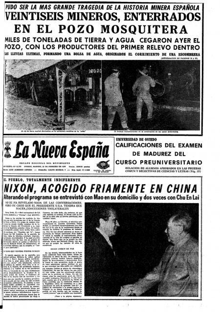 Portada Martes 22 de  de 1972