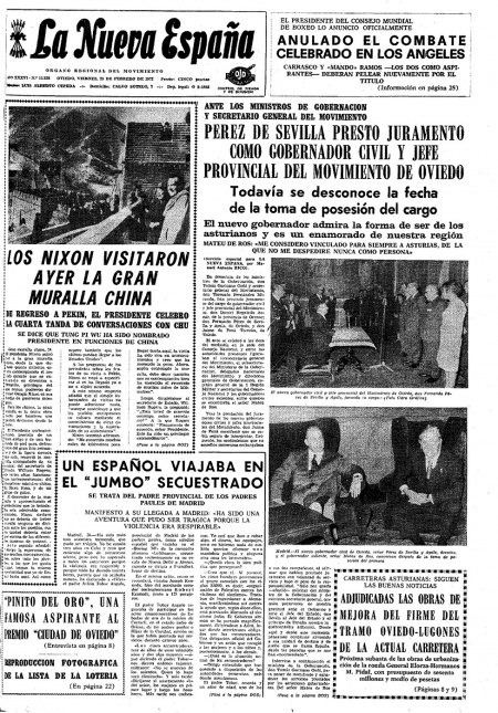 Portada Viernes 25 de  de 1972