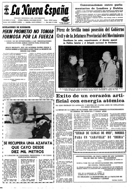 Portada Viernes 3 de  de 1972